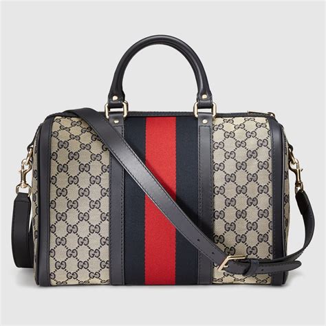 gucci vintage web large boston bag|gucci microguccissima boston bag.